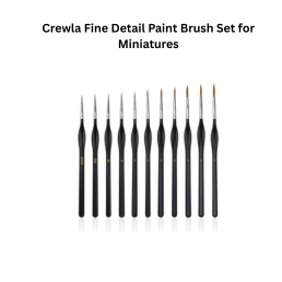 Crewla Fine Detail Paint Brush Set for Miniatures