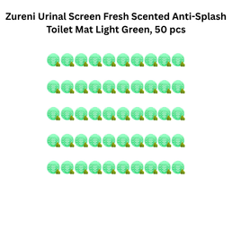 Zureni Urinal Screen Fresh Scented Anti-Splash Toilet Mat Light Green, 50 pcs