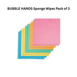 BUBBLE HANDS Sponge Wipes Pack of 3