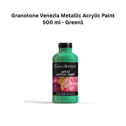Granotone Venezia Metallic Acrylic Paint 500 ml - Green1
