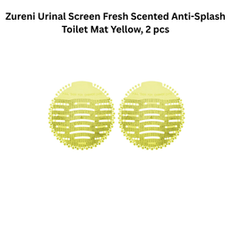 Zureni Urinal Screen Fresh Scented Anti-Splash Toilet Mat Yellow, 2 pcs