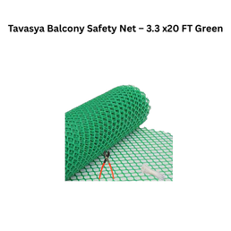 Tavasya Balcony Safety Net – 3.3 x20 ft Green