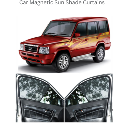 Able Dotnet Half Car Magnetic Sun Shade Curtains for TATA Sumo Gold Set of 6 Pcs Sporty