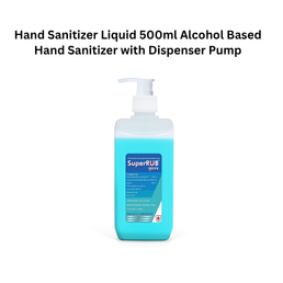 Hand Sanitizer Liquid 500ml Alcohol Based Hand Sanitizer with Dispenser Pump