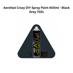 Aerofast Crazy DIY Spray Paint 400ml - Black Grey 7021