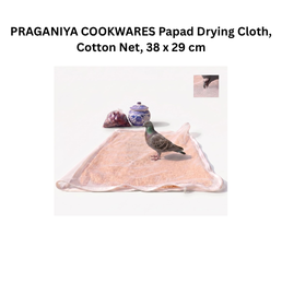 PRAGANIYA COOKWARES Papad Drying Cloth, Cotton Net, 38 x 29 cm