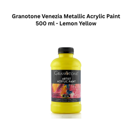 Granotone Venezia Metallic Acrylic Paint 500 ml - Lemon Yellow