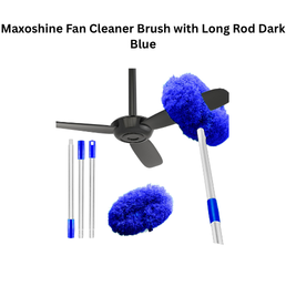 Maxoshine Fan Cleaner Brush with Long Rod Dark Blue