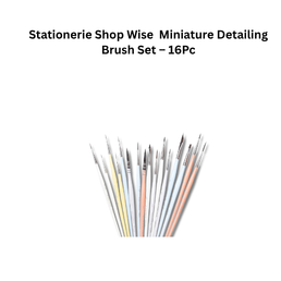 Stationerie Shop Wise Miniature Detailing Brush Set – 16Pc