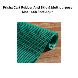 Prisha Cart Rubber Anti Skid & Multipurpose Mat - 4X8 Feet Aqua