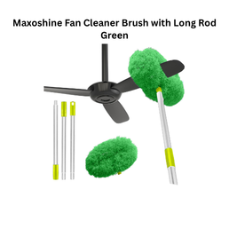 Maxoshine Fan Cleaner Brush with Long Rod Green