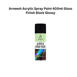 Arneesh Acrylic Spray Paint 400ml - Black Glossy