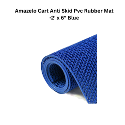 Amazelo Cart Anti Skid Pvc Rubber Mat -2' x 6" Blue