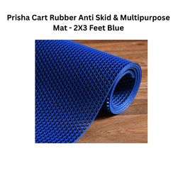 Prisha Cart Rubber Anti Skid & Multipurpose Mat - 2X3 Feet Blue