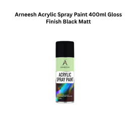 Arneesh Acrylic Spray Paint 400ml - Black Matt