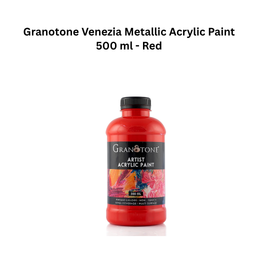 Granotone Venezia Metallic Acrylic Paint 500 ml - Red