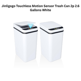 Jinligogo Touchless Motion Sensor Trash Can 2p 2.6 Gallons White
