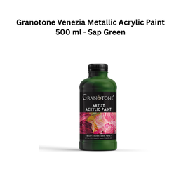 Granotone Venezia Metallic Acrylic Paint 500 ml - Sap Green