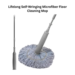 Lifelong Self-Wringing Microfiber Floor Cleaning Mop