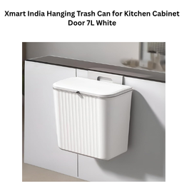 Xmart India Hanging Trash Can for Kitchen Cabinet Door 7L White