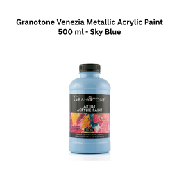 Granotone Venezia Metallic Acrylic Paint 500 ml - Sky Blue