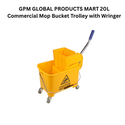 GPM GLOBAL PRODUCTS MART 20L Commercial Mop Bucket Trolley with Wringer