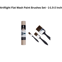 ArtRight Flat Wash Paint Brushes Set – 1-1.5-2 Inch