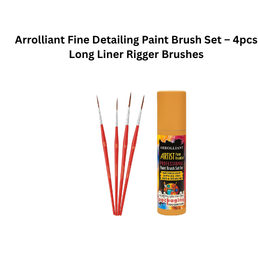 Arrolliant Fine Detailing Paint Brush Set – 4pcs Long Liner Rigger Brushes