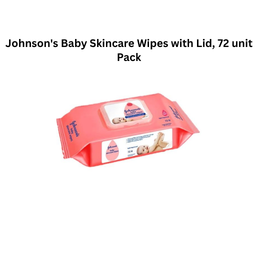 Johnson's Baby Skincare Wipes with Lid, 72 unit Pack