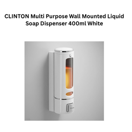 CLINTON Multi Purpose Wall Mounted Liquid Soap Dispenser 400ml White