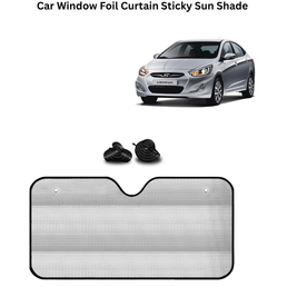 KINGSWAY® Car Window Foil Curtain Sticky Sun Shade Compatible with Hyundai Verna