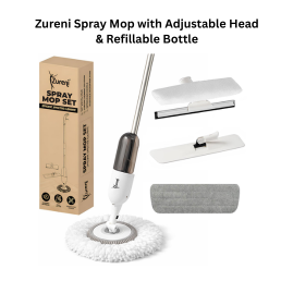 Zureni Spray Mop with Adjustable Head & Refillable Bottle