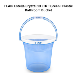FLAIR Estella Crystal 19 LTR T.Blue I Plastic Bathroom Bucket