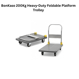 BonKaso 200Kg Heavy-Duty Foldable Platform Trolley