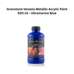 Granotone Venezia Metallic Acrylic Paint 500 ml - Ultramarine Blue