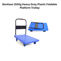 BonKaso 150Kg Heavy-Duty Plastic Foldable Platform Trolley