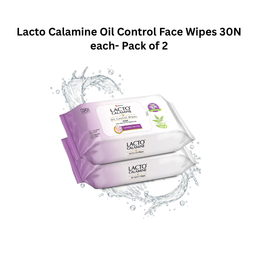 Lacto Calamine Oil Control Face Wipes 30N each- Pack of 2