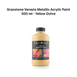 Granotone Venezia Metallic Acrylic Paint 500 ml - Yellow Ochre