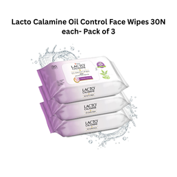 Lacto Calamine Oil Control Face Wipes 30N each- Pack of 3