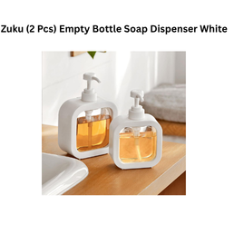 Zuku (2 Pcs) Empty Bottle Soap Dispenser White