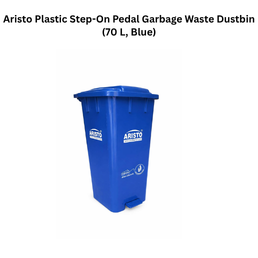 Aristo Plastic Step-On Pedal Garbage Waste Dustbin (70 L, Blue)