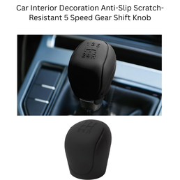 DETACHI Car Gear Knob Cover Premium Velvet Black Non Slip Gear Shift Protector Universal Fit for Cars SUVs Trucks