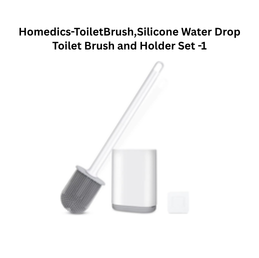 Homedics Toilet Brush Silicone Water Drop Toilet Brush and Holder Set - 1