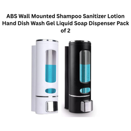 ABS Wall Mounted Shampoo Sanitizer Lotion Hand Dish Wash Gel Liquid Soap Dispenser Pack of 2