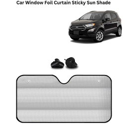 KINGSWAY® Car Window Foil Curtain Sticky Sun Shade Compatible with Ford Ecosport