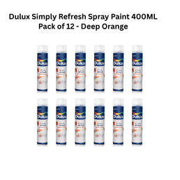 Dulux Simply Refresh Spray Paint 400ML Pack of 12 - Deep Orange