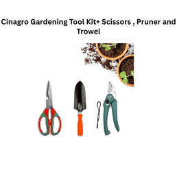 Cinagro Gardening Tool Kit + Scissors, Pruner and Trowel