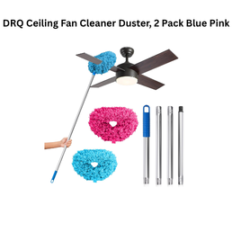 DRQ Ceiling Fan Cleaner Duster, 2 Pack Blue Pink