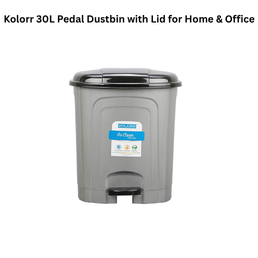 Kolorr 30L Pedal Dustbin with Lid for Home & Office