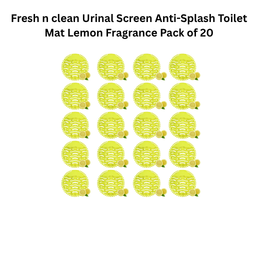 Fresh n clean Urinal Screen Anti-Splash Toilet Mat Lemon Fragrance Pack of 20